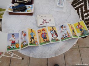 Coleccionismo deportivo: Lote de 4 estuches con postales de equipos de Fútbol ediciones Jufran